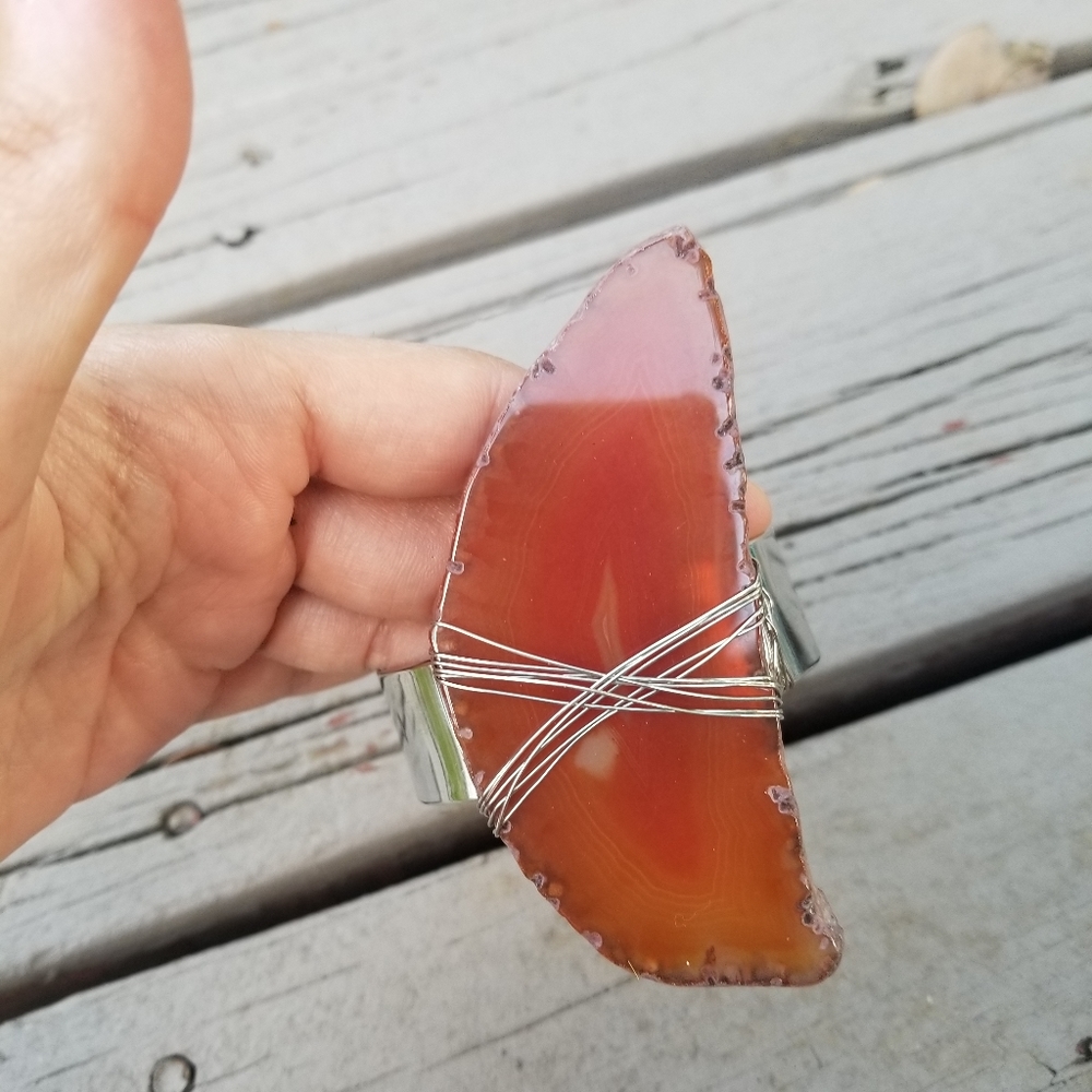 Handmade genuine stone crystal bracelet